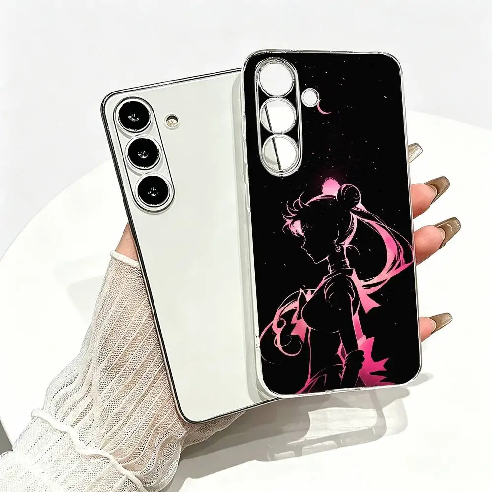 Чехол для телефона с изображением аниме персонажей Sailor Moon (Сейлор Мун) и Usagi Tsukino, прозрачный, силиконовый, мягкий, для Samsung A10, 12, 20, 21S, 30, 31, 40, 50, 51, 52, 70, 71 (art.: 3920db33d778f) - 3920db33d778f