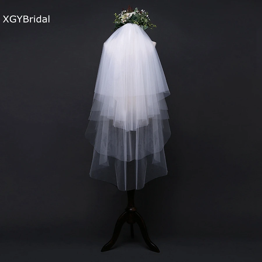 

Wholesale White Ivory Wedding Veils balo kıyafetleri Bridal veil Vestido de noiva Bride accesories mariage Akcesoria ślubne