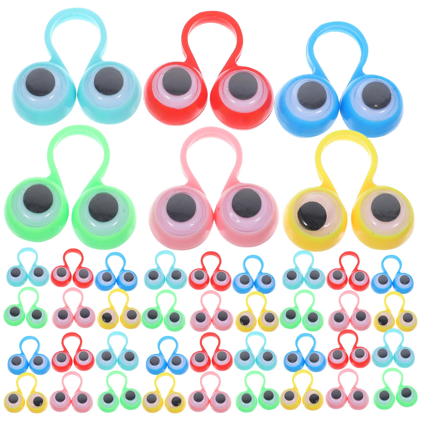 

48Pcs Interesting Eyeball Finger Toys Lovely Kids Playthings Children Finger Playthings (Random Color)