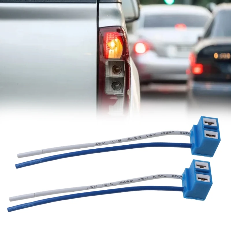 

2Pcs H7 2 Prong Bulb Ceramic Headlight Socket Plug Connector Harness LED Adapter Automotive Wiring Harness