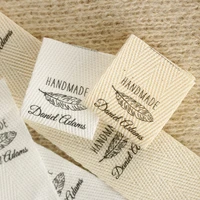 25x60mm custom twill labelsfree shipping cotton labels for clotheshandmade labels sewing accessories folding labelsxw5567