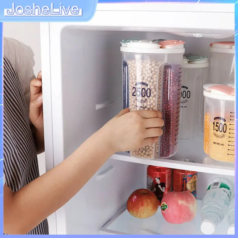 

Plastic Storage Box Food Grain Kitchen Tank Moisture-Proof Sealed Cans Transparent Refrigerator Rice Soybean Grain Storage box