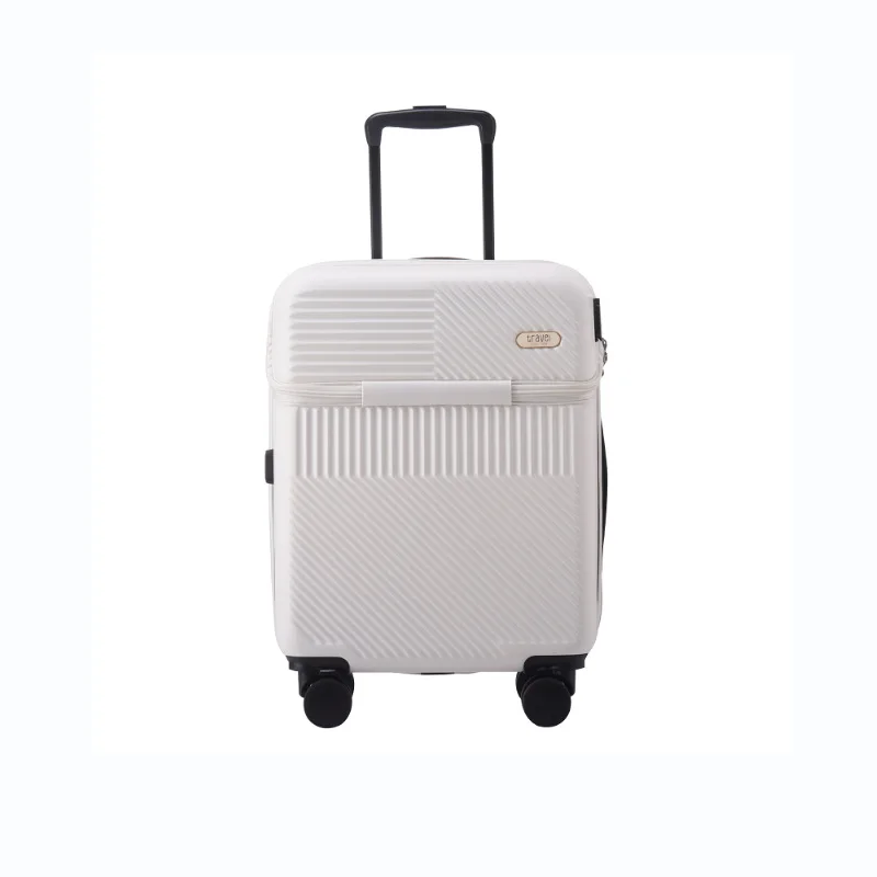 Fashion travel luggage Front Opening Boarding Luggage Women's Small 20-Inch Lightweight Trolley Suitcase 24 Suitcase