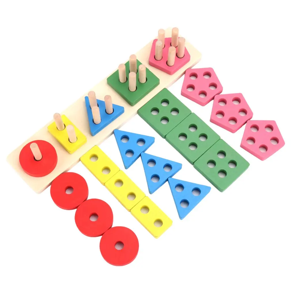 

Montessori Toys For 1 2 3 Year Old Boys Girls Toddlers Wooden Sorting & Stacking Toys For Toddlers And Kids Educational Toys