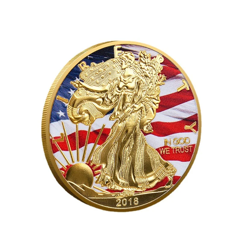 

Уникальная Статуя Свободы вызов монета окрашенные коллекционные монеты Америка 1 унция изысканный Новогодний подарок изысканная коллекци...