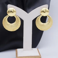 fashion gold color statement geometric drop earrings for women vintage round bohemian earrings party jewelry gifts
