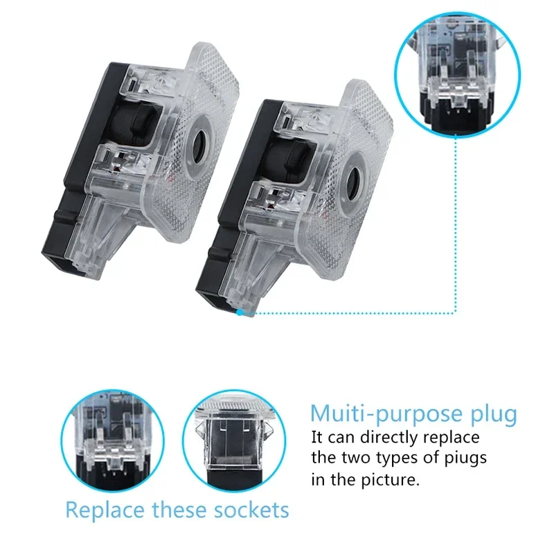 2 шт. автомобильные лампы-проекторы для дверей Volvo XC60 XC90 S60 S80 S90 V40 V60 V90