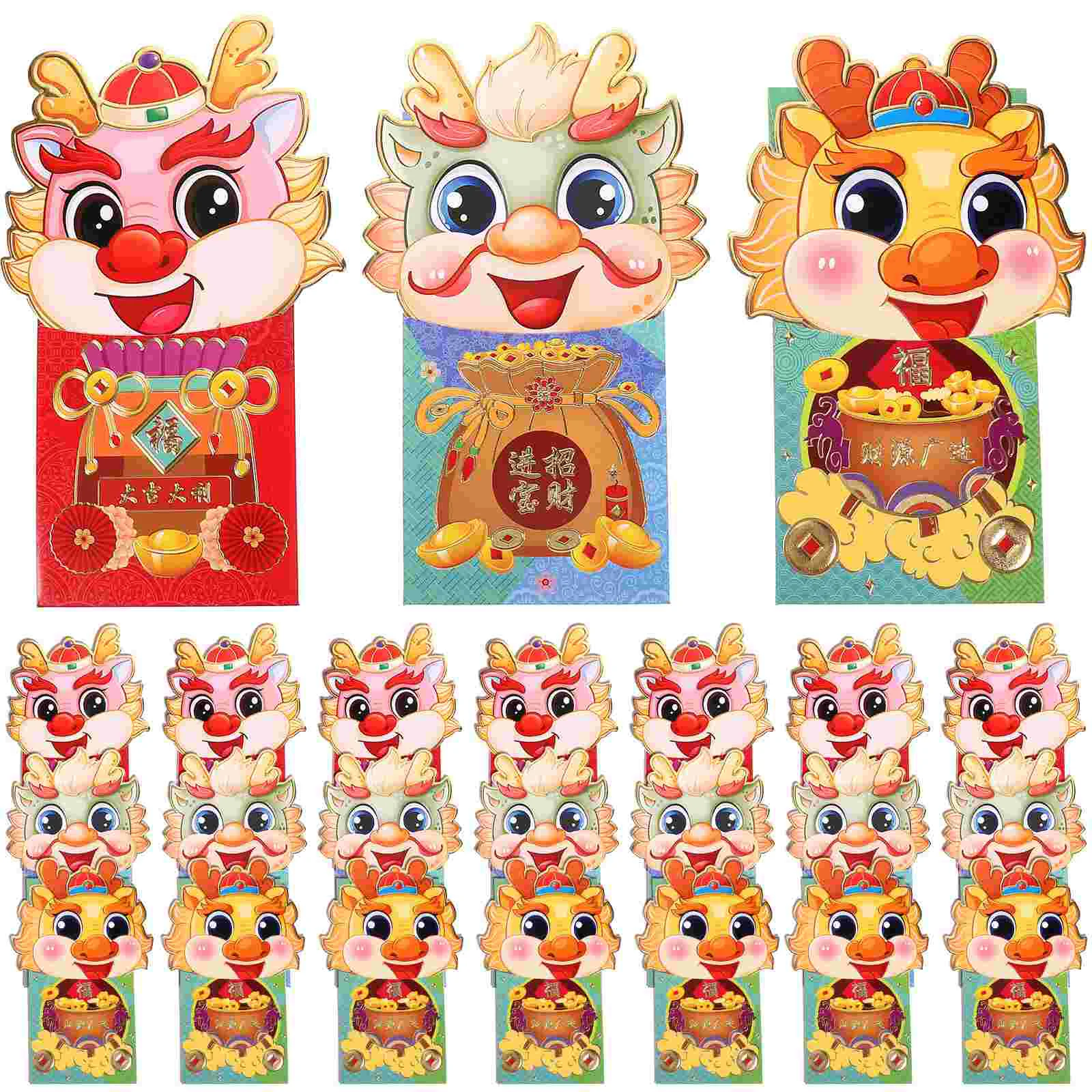 

Red Envelopes Cute Money Packet The Year Dragon Spring Festival Gift Chinese Style Luck Bag Creative Purses