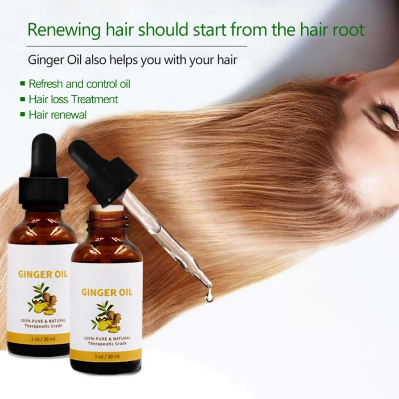 Эфирное масло чистого имбиря для массажа кожи тела 30 мл предотвращает выпадение