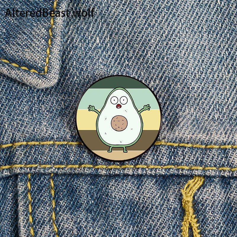 

Just avocado dance Classic art dance Yoga Pin Custom Funny Brooches Shirt Lapel Bag Badge Jewelry Gift for Lover Girl Friends