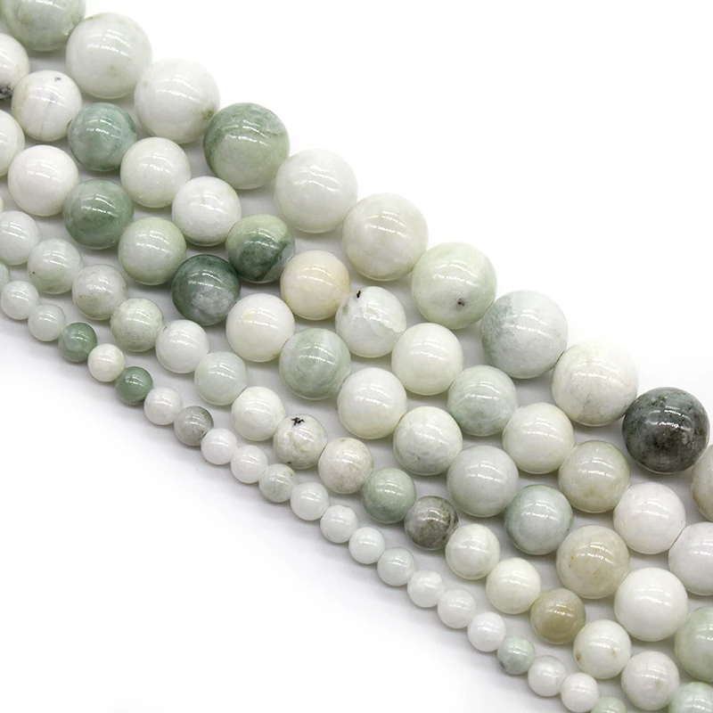 Бусины из натурального камня голубые белые персидские нефритовые хрустальные