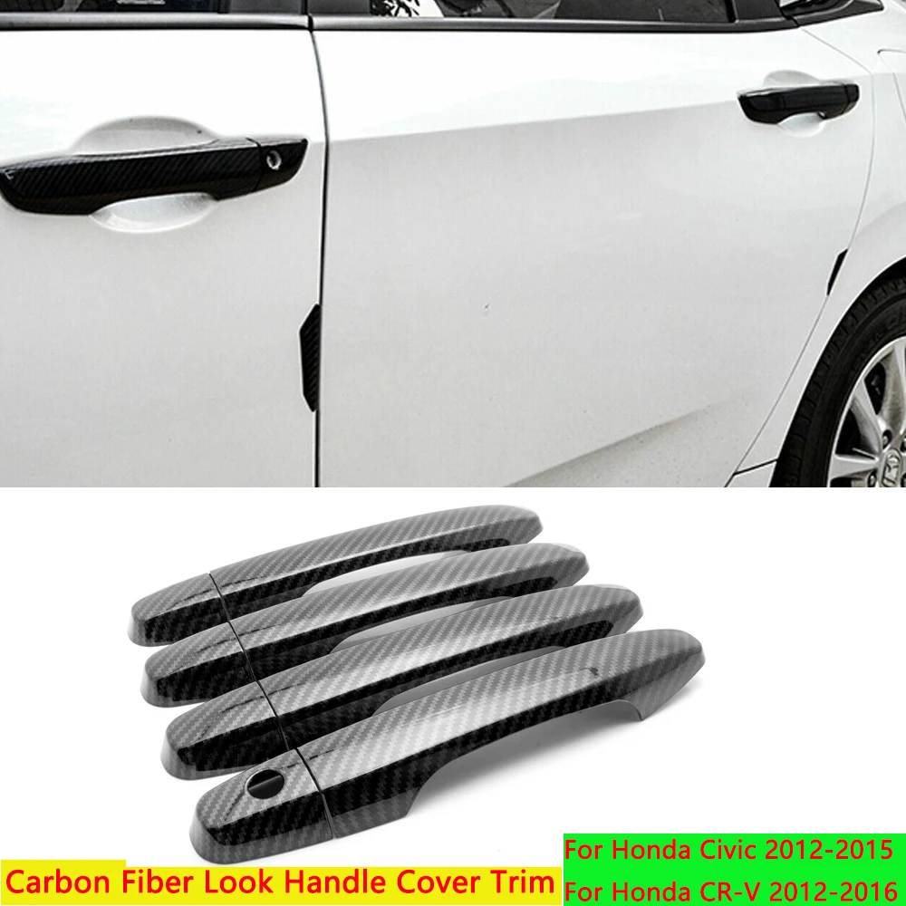 

Стильная наружная крышка дверной ручки из углеродного волокна для Honda Civic 2012-2015 CR-V 2012-2016, автостайлинг, автомобильные аксессуары