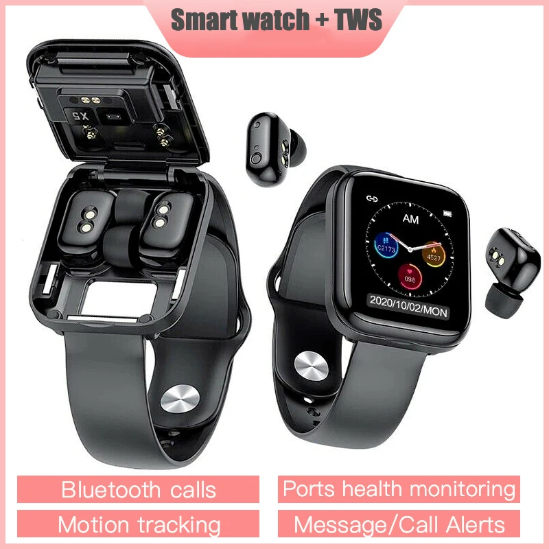 

X8 headset smart watch two-in-one X5 upgrade version ultra-thin 1.69 full-touch large screen IP67 waterproof metal shell