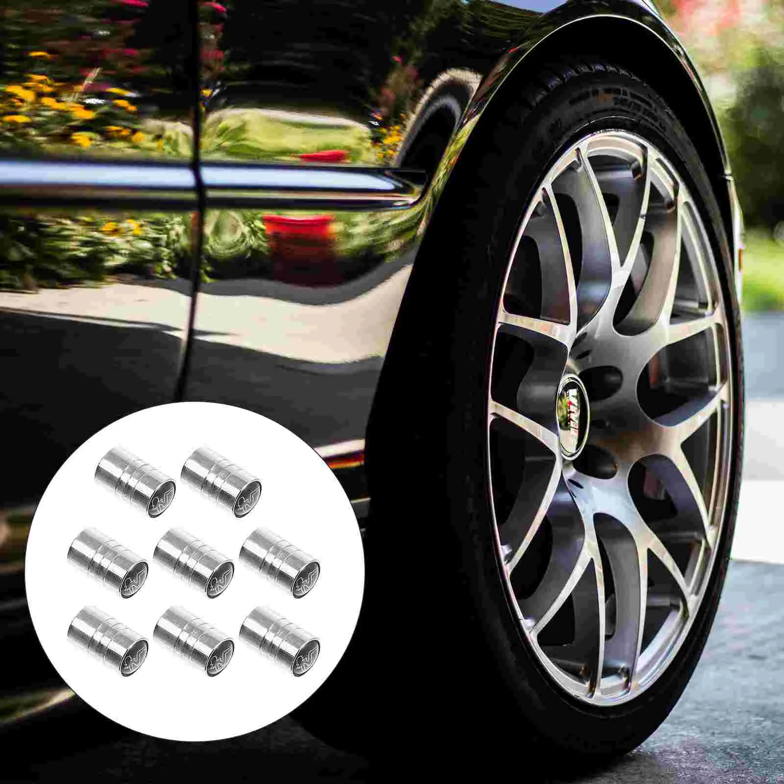 

8 Pcs Air Cap Nozzle Tire Stem Dust Cover Covers Valve Motorcycle Stainless Steel