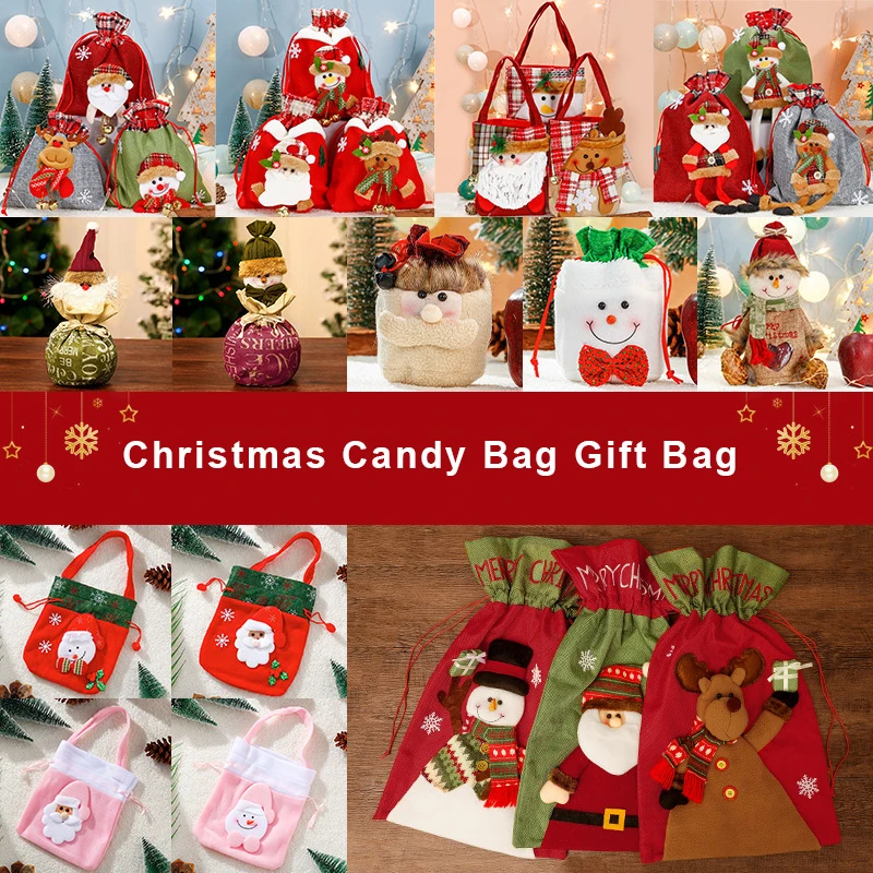 

Candy Bag Gift Bag Christmas Decorations for Home New Year Xmas Party