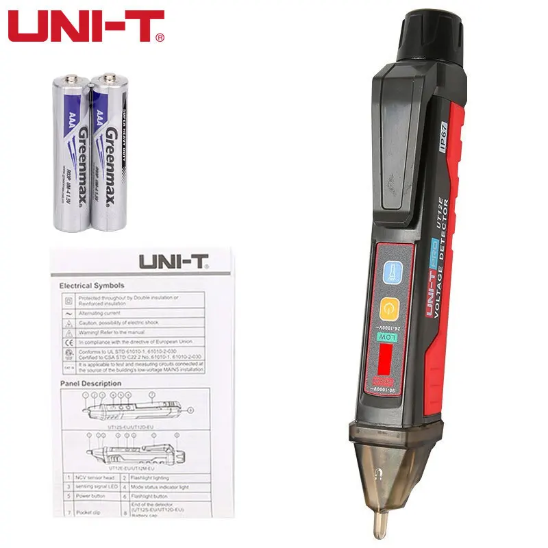 UNI-T AC Voltage Detector 24V-1000V Volt Current Non-contact Test Pen Socket Wall Volt Electric Sensor AC Voltage Detect Meters