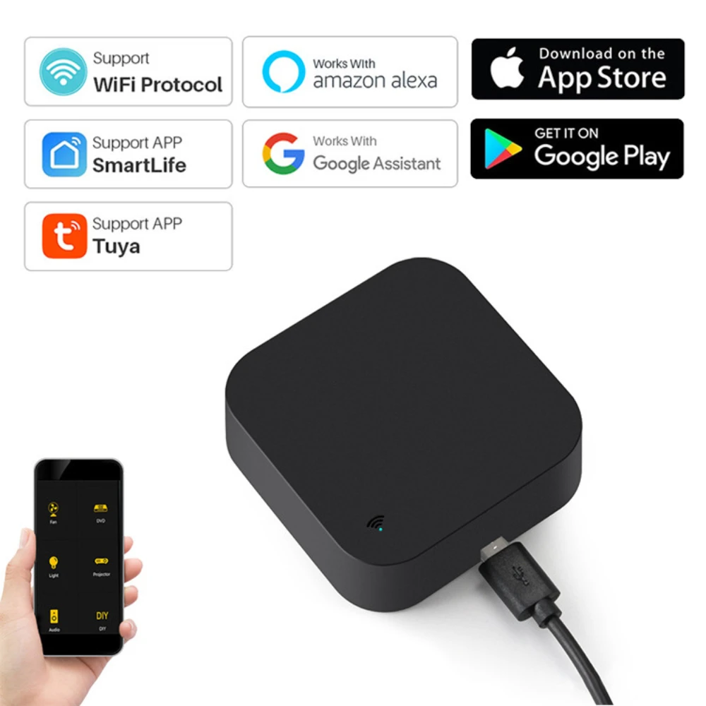 

ИК-пульт дистанционного управления умный Универсальный Инфракрасный Tuya умный дом для кондиционера ТВ DVD AC работает с Alexa Google Home