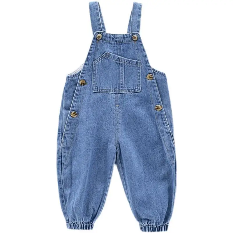 

0-6 Year Old Baby Denim Overalls Spring Autumn Baby Pants Fashion New Boys Girls Casual Pants Children Soft Comfortable Trousers
