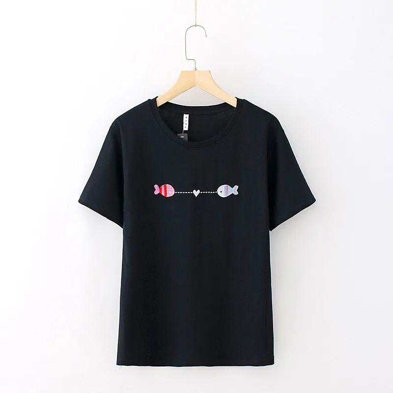 2022new summer hot youth  short sleeve T-shirt loose round neck cotton T-shirt girl   Short   shirts women 2021