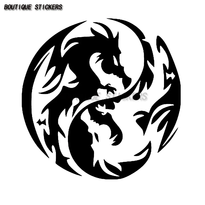 TRIBAL DRAGON YIN YANG виниловая наклейка на стену автомобиля окно