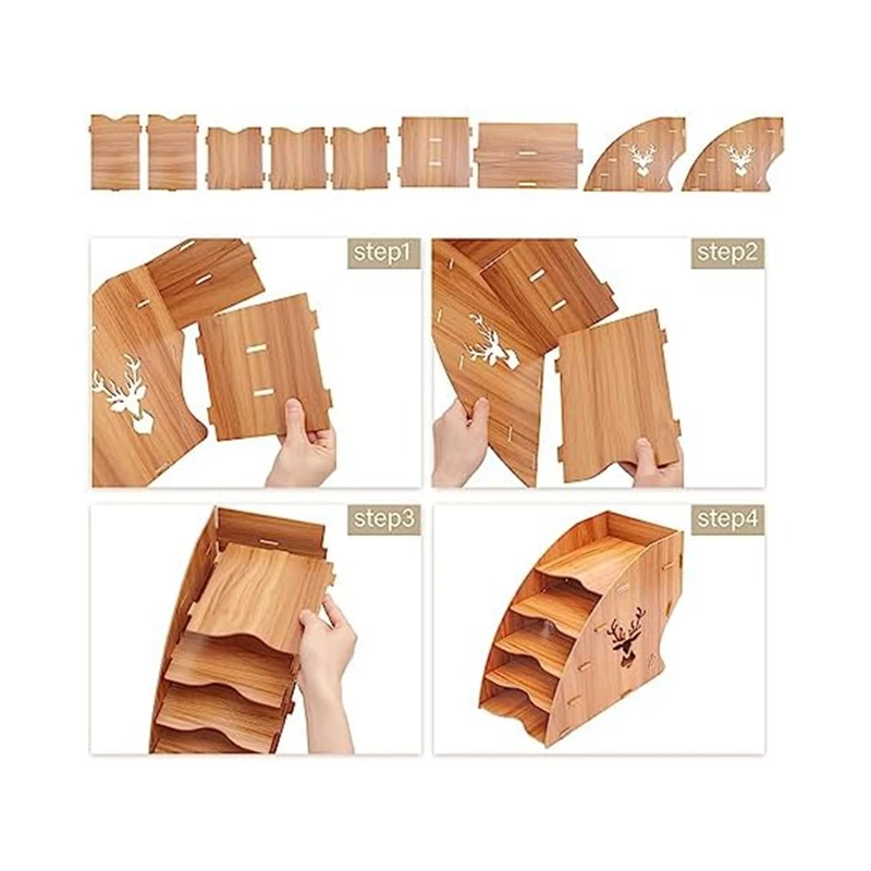 1 шт. деревянная стойка для хранения счетов-фактур настольный органайзер бумаги