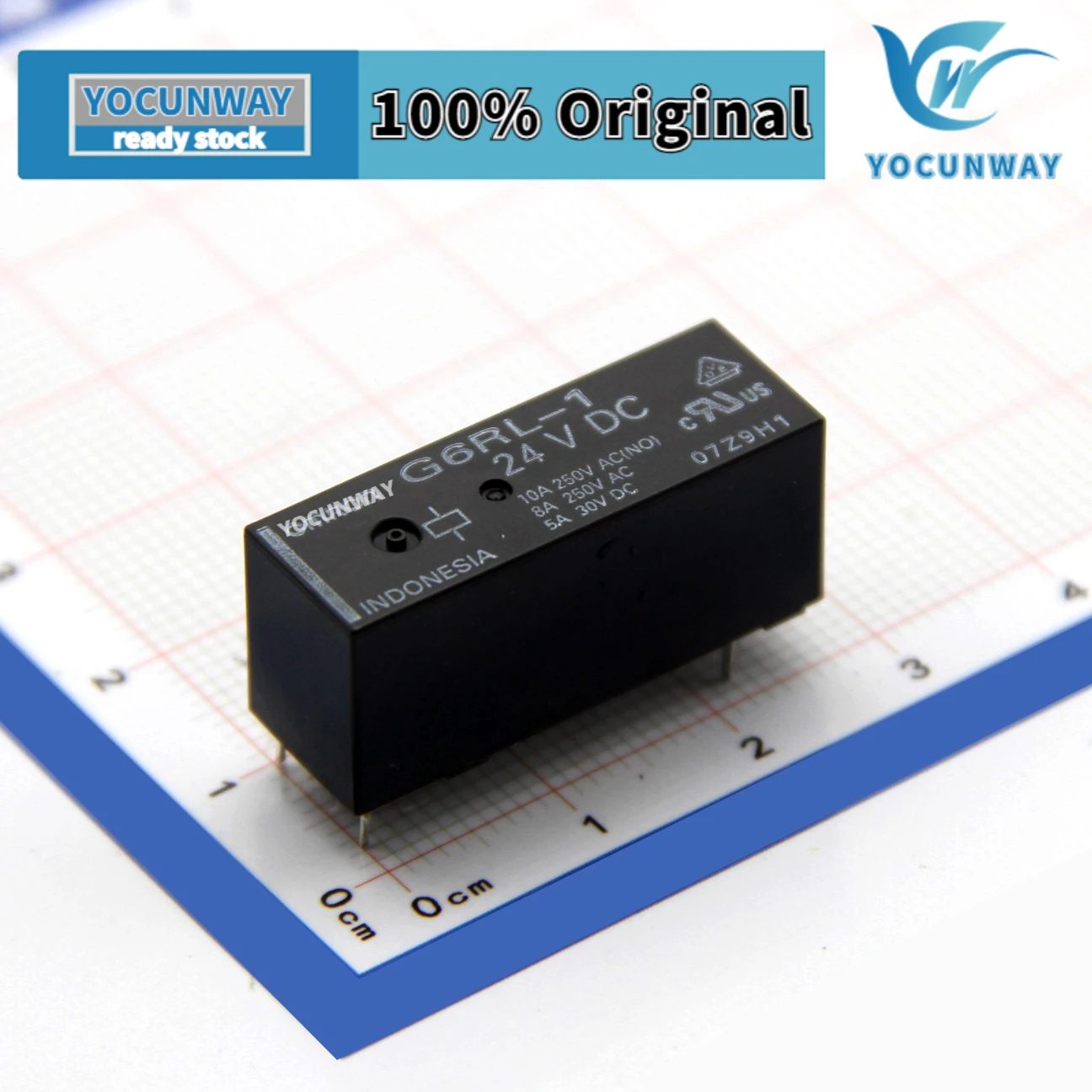 

1Pcs New Original Power Relay G6RL-1-24VDC G6RL-14-ASI-12VDC JapanOMRON 8A/250VAC DC12V 24V