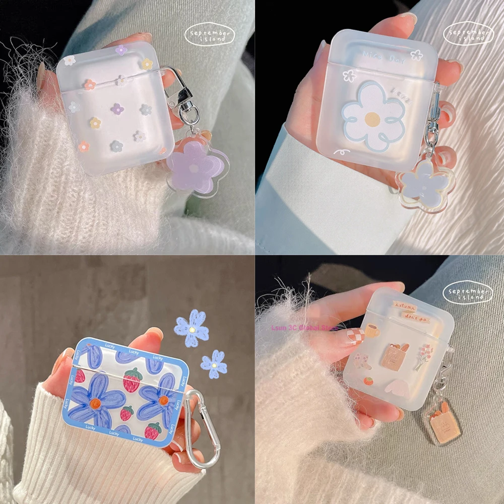 

Cute Girls Flower Case for Apple AirPods 1 2 3 3rd Case for AirPods Pro 3 Case Headphone Cover Wireless Earphone Box Accessories