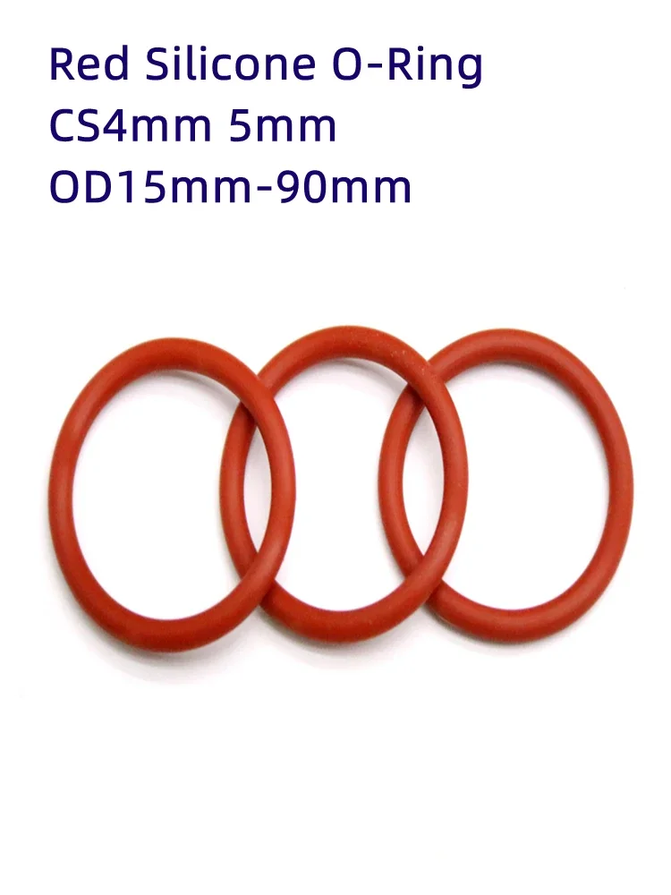 

Красные силиконовые уплотнительные кольца 4 мм/5 мм