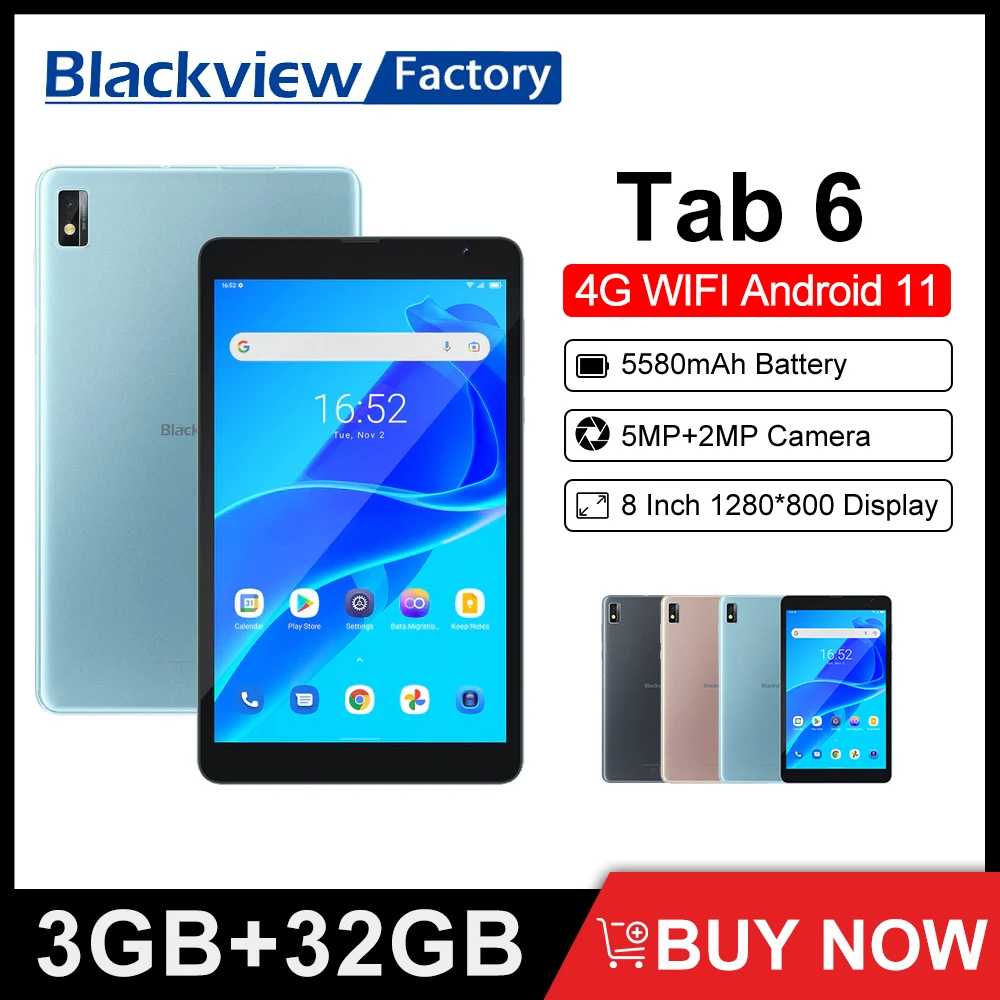 Blackview Tab 6 3GB 32GB планшет 8 дюймов 1280 * 800 показывает Android ...