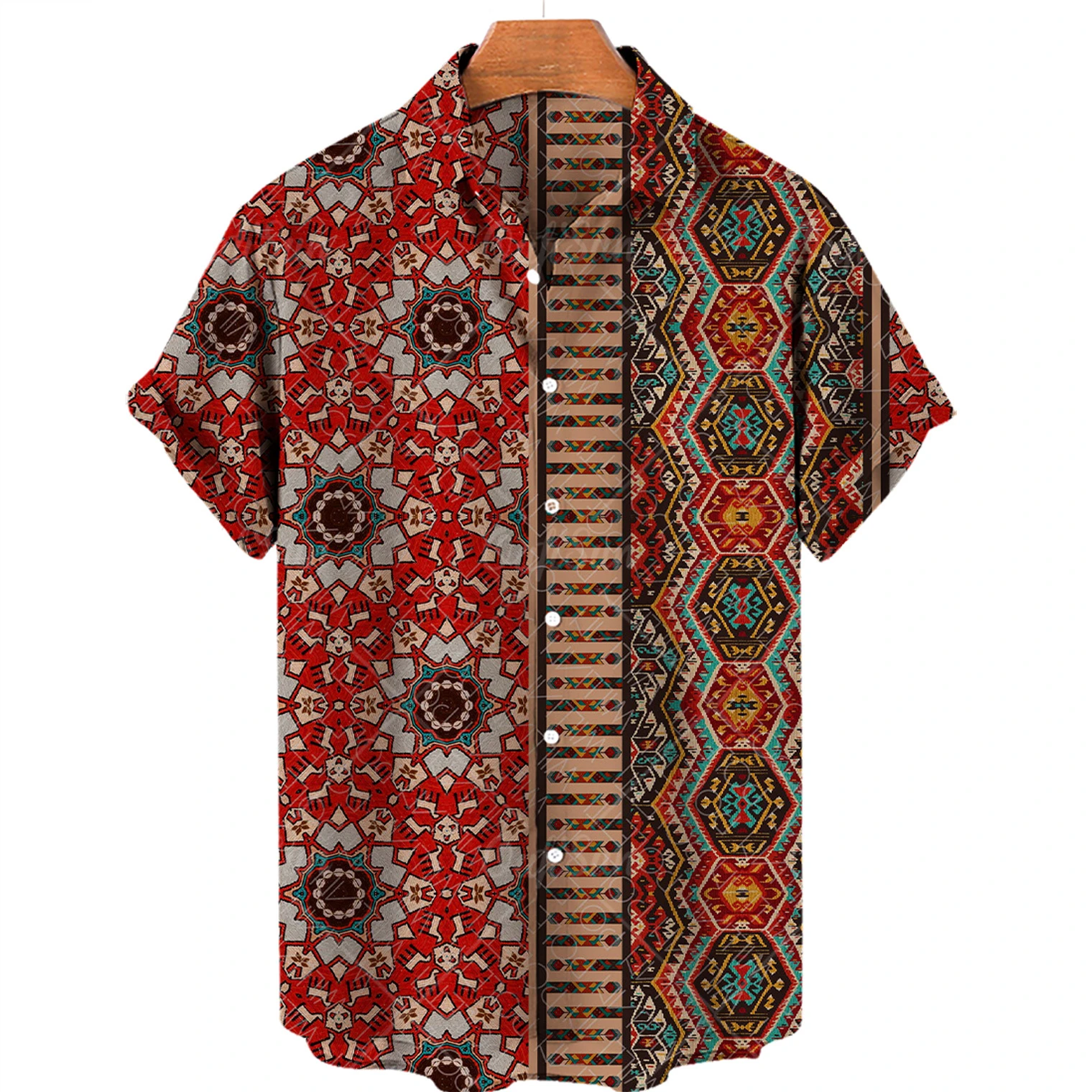 2023 New Men's Hawaiian Shirt 3D Print Pattern Short Sleeve Unisex Loose Beach Resort Fashion Casual Short Sleeve Shirt