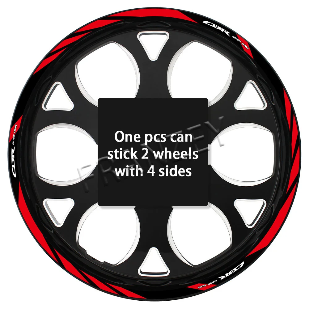 

Для HONDA cbr 650r CBR600 RR CBR 1000RR CBR 650F 500R Светоотражающая наклейка на колесо Ступица Наклейка на обод Лента Водонепроницаемые аксессуары