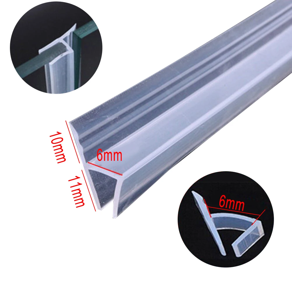 

6/8/10/12mm Sealing Strip 2m Bathroom Door Silicon Rubber For Glass Seal Gap Waterproof For Glass Door Sliding Door