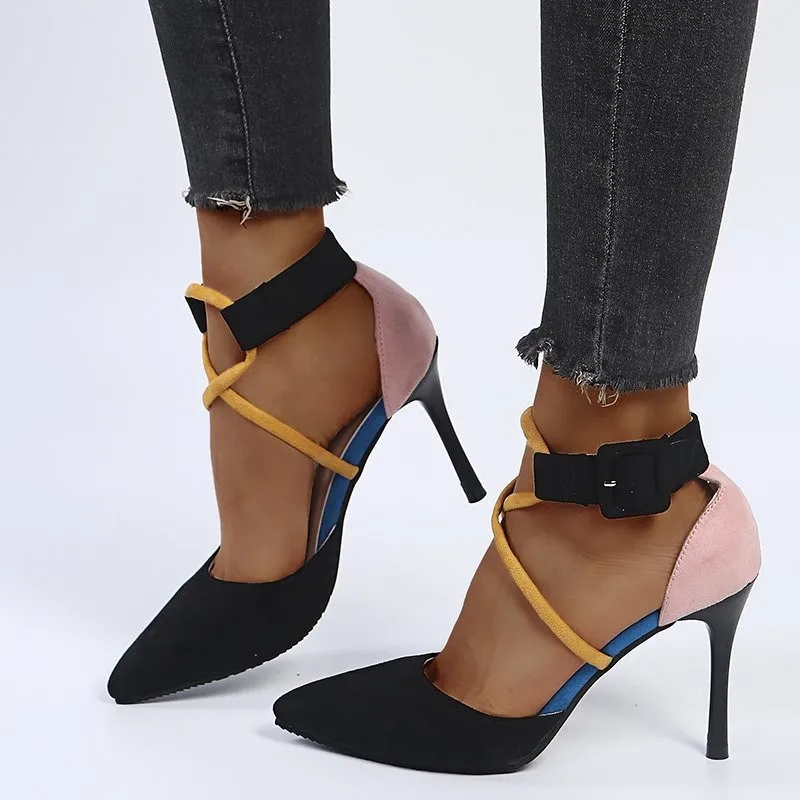 

Top Quality Women Pumps Ankle Strap Thin High Heels 2022 New Fashion Luxury Women Shoes Wedding Bridal Shoes Woman Sandals