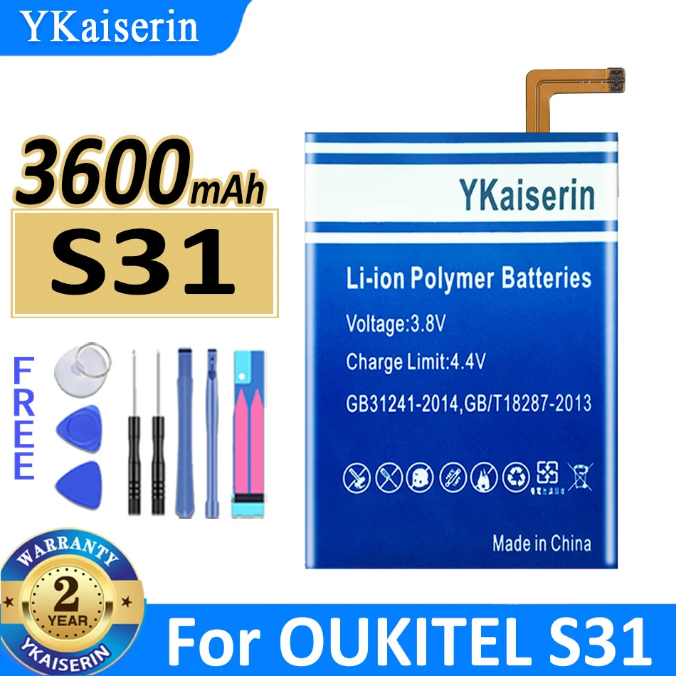 

Аккумулятор ykaisсеребрин 3600 мАч S 31 для OUKITEL S31 мобильный телефон