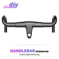 carbon road integrated handlebar 28 6mm carbon handlebars for road racing bicycles handle bar bicycle parts