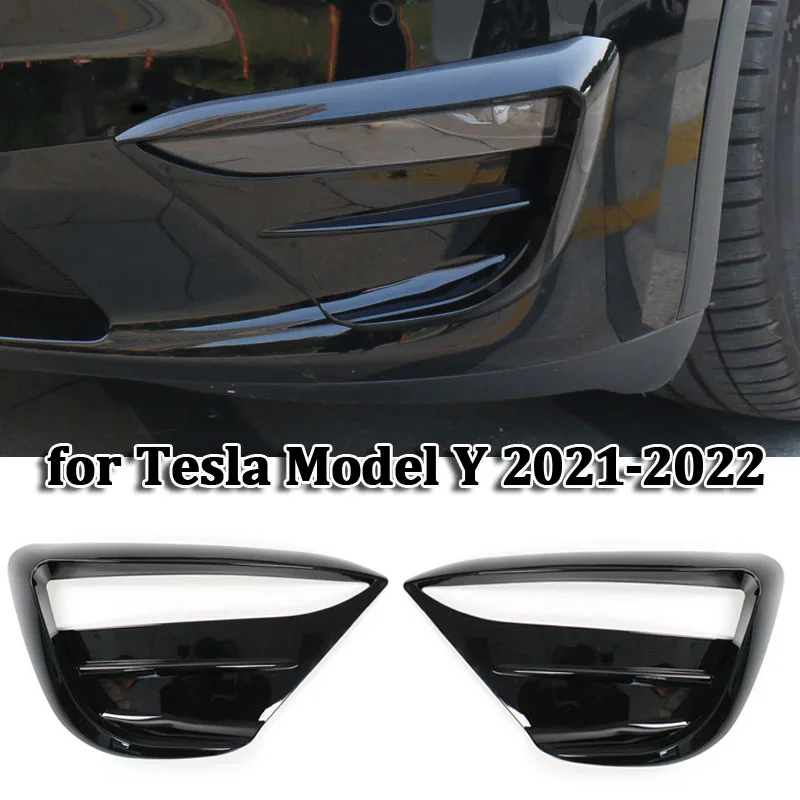 

ModelY Fog Light Trim Eyebrow Cover for Tesla Model Y 2022 Front Spoiler Fog Light Trim Frame Exterior Decoration Accessories