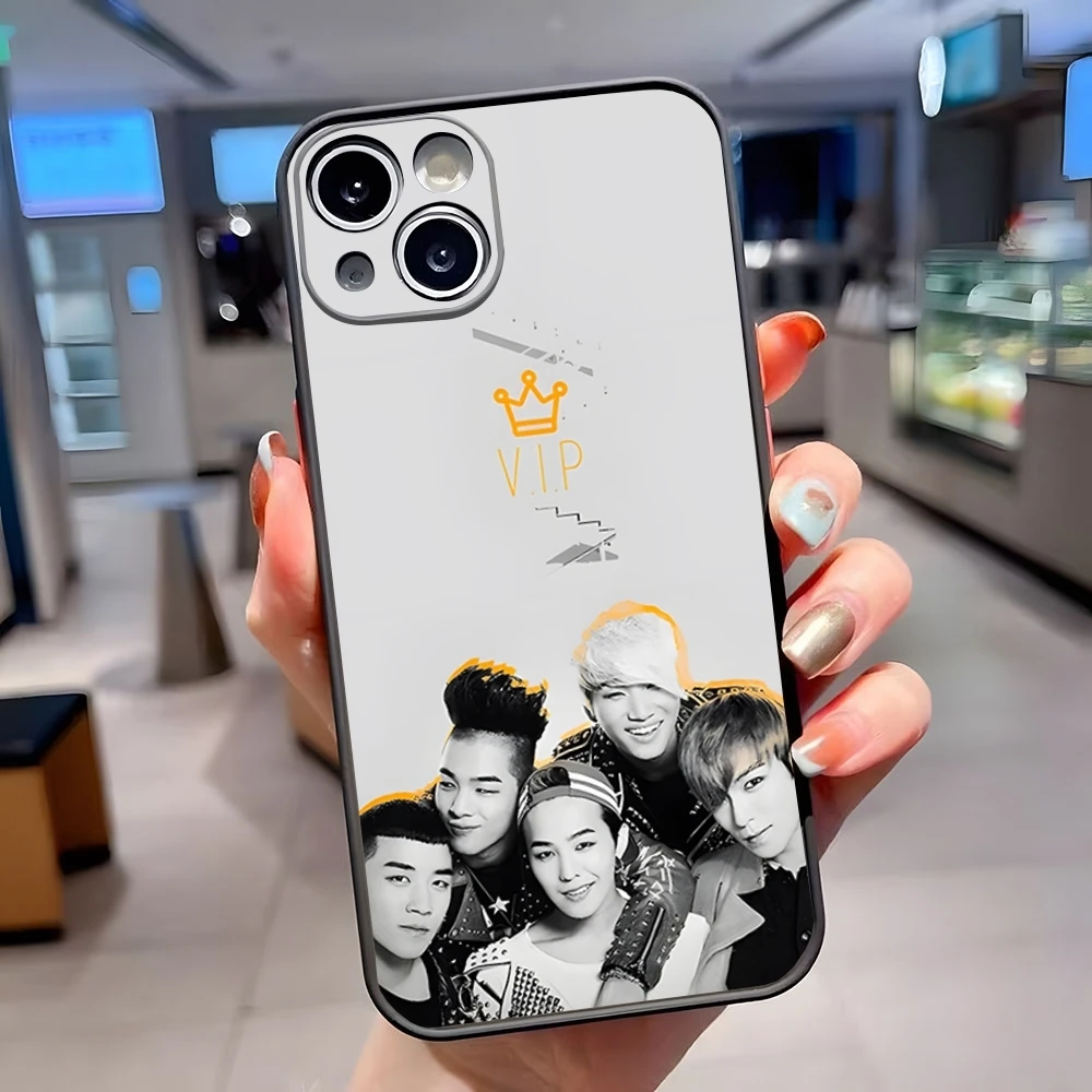 B-BIGBANGs Phone Case Matte Translucent For IPhone 15 Pro 16 Max 13 11 12 14 Xs X Xr 7 8 Plus Se Back Cover