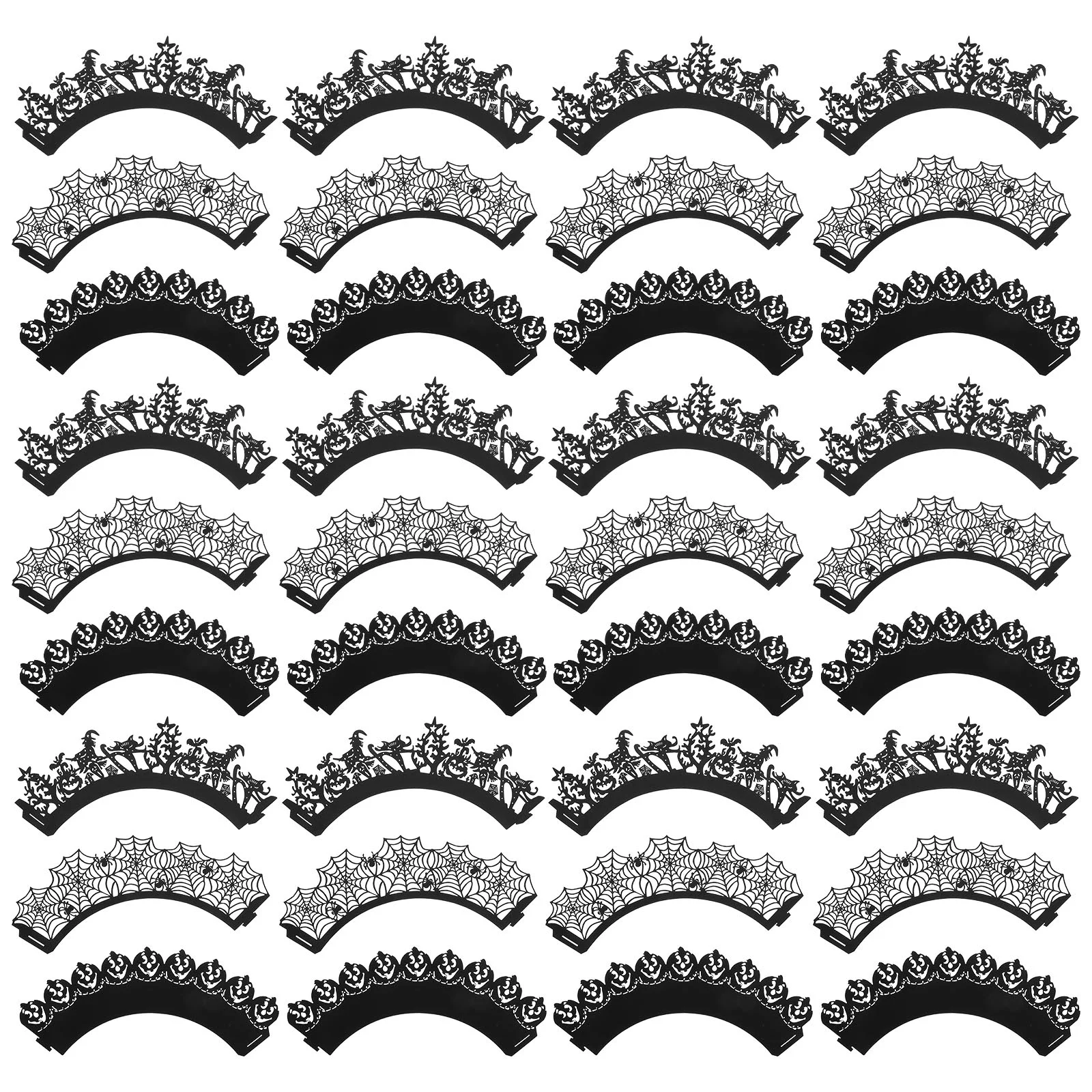 

Cupcake Liners Cups Baking Wrappers Muffin Spider Web Pumpkin Witch Decorations