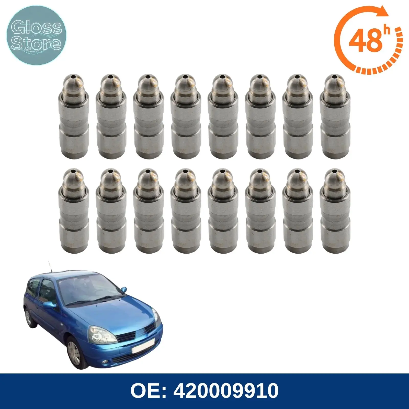 Фото Комплект из 16 клапанов-рокеров (420009910) для двигателя, подходит для NISSAN PRIMASTAR BOX BUS X83 2002-2009, для RENAULT Clio II 1.6 2003 №1