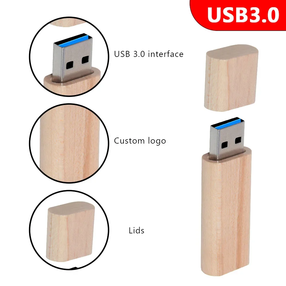 30 шт./лот деревянная коробка флэш-накопители USB 3.0 128 ГБ бесплатный индивидуальный