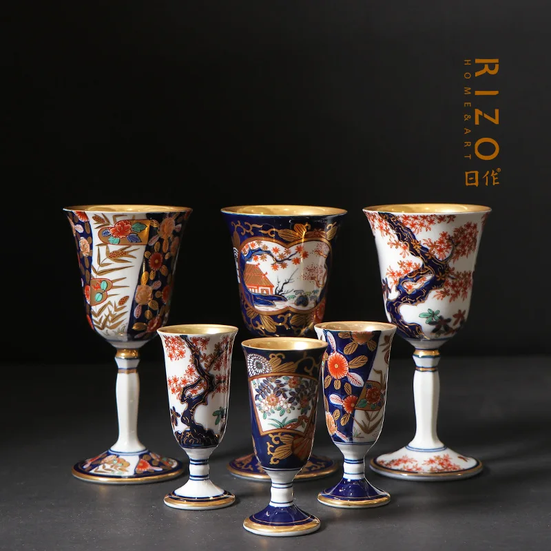 

Японский импортный керамический бокал Aritayaki Qiquan печь Guyi Wanli из крашеной парчи для дома