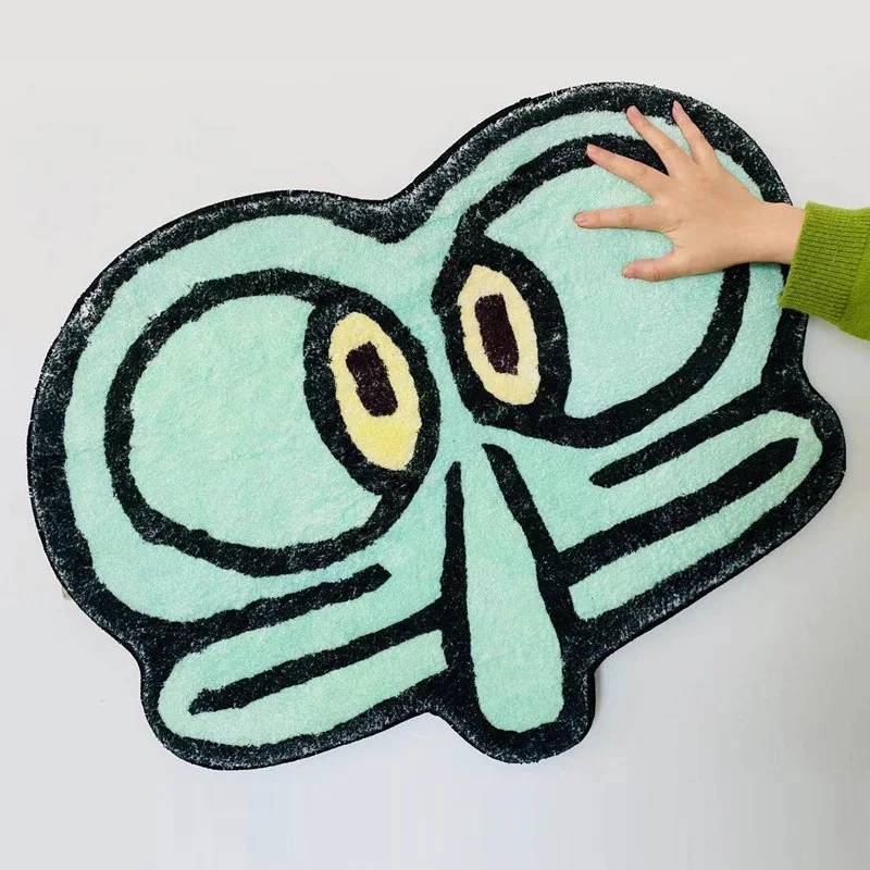 

Squidward Cartoon Bathroom Doormat Entrance Rug Carpet for Children Living Room Bedroom Floor Bath Mat Foot Pad Home Decor Rugs