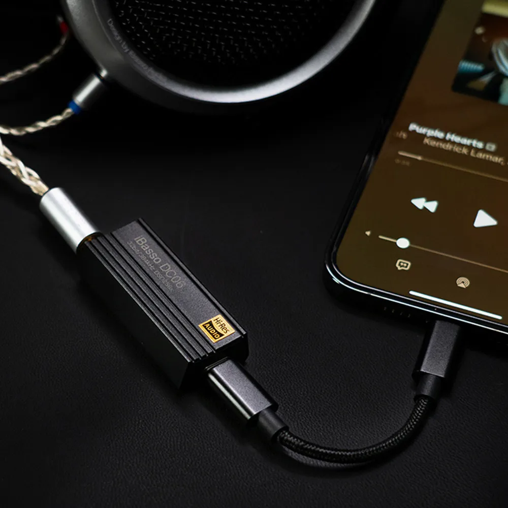 Двойной ЦАП iBasso DC06 поддержка декодирования MQA USB Тип C до 3 5 мм для телефонов Android