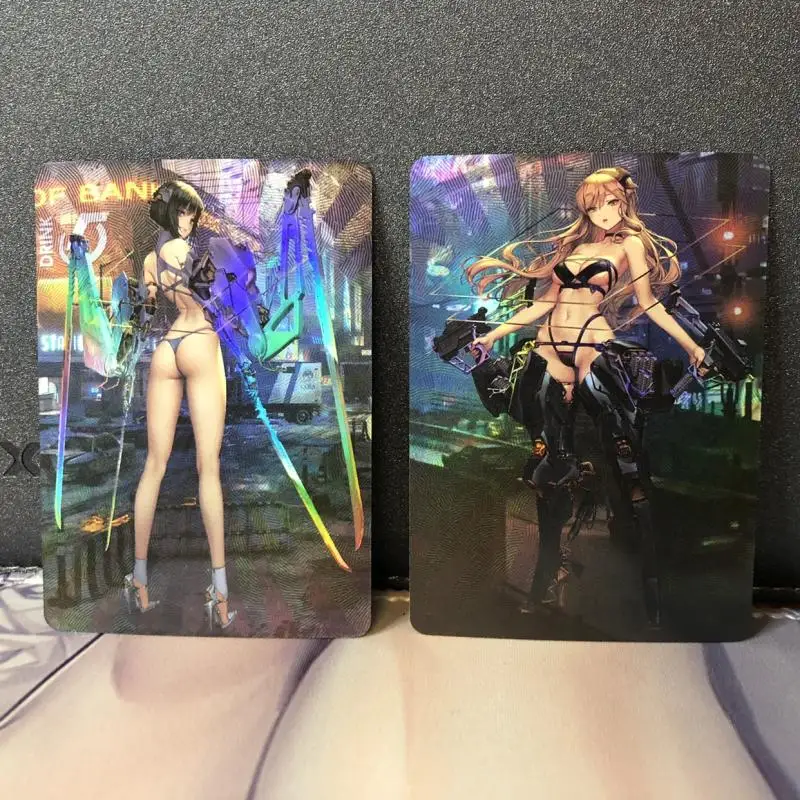 

64*90 мм 2 шт./комплект ACG аниме Механическая девушка «сделай сам» карточка кавайные Хобби Коллекционные Предметы Flash аниме Красивые карты подарок игрушки