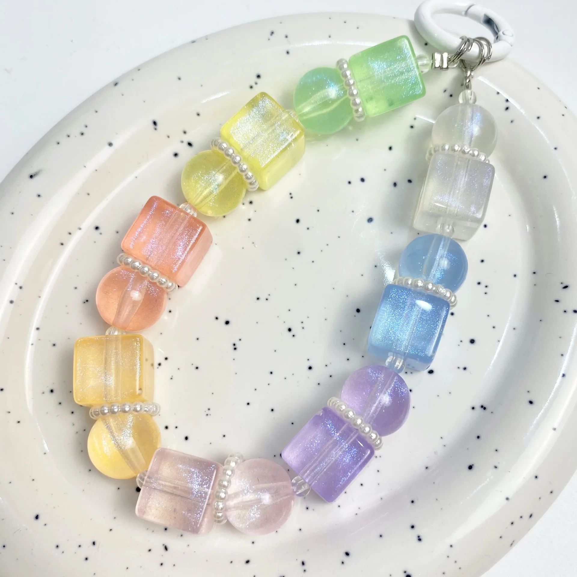 10pcs 12 14mm Multi Color Acrylic Flash Scallion Powder Mermaid Square Beads for DIY Handmade Bracelet Bead Pendant Accessories