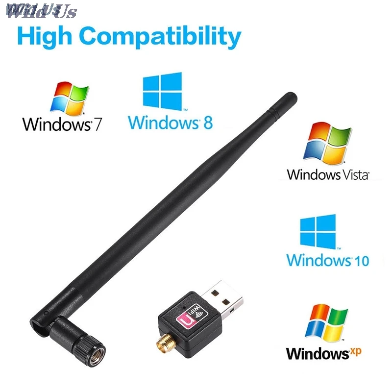 

2,4 ГГц USB беспроводной Wi-Fi адаптер 600 Мбит/с 802.11n USB Ethernet адаптер Сетевая карта Wi-Fi приемник для Windows Mac PC