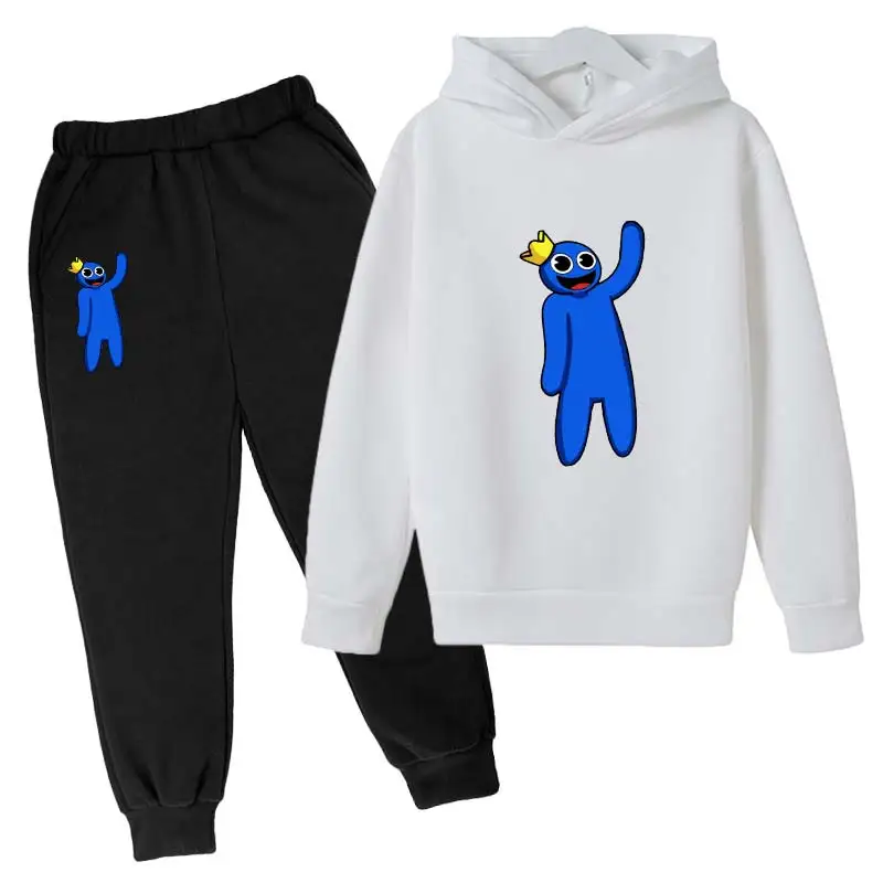 

game Rainbow friends hoodies Boys girls Hoodies suits Cartoon Print Children's Spring Autumn Winter Long Sleeve pant Sweatshirt