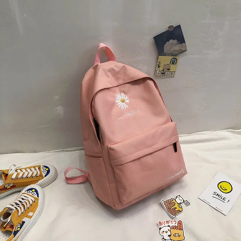 

Backpacks for Women School Bags Teenagers Girl Nylon Women Daisy Backpack Fashion Travel Bag Flower Backpack Mochilas Para Mujer