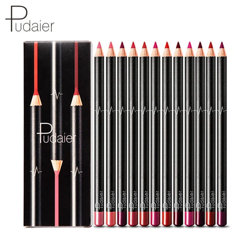 Pudaier 12 Pcs/Box Matte Lip Liner Set Long Lasting Smooth Pencil for Lip Contour Lipliner Multi-Functional Makeup Cosmetics Pen images - 6