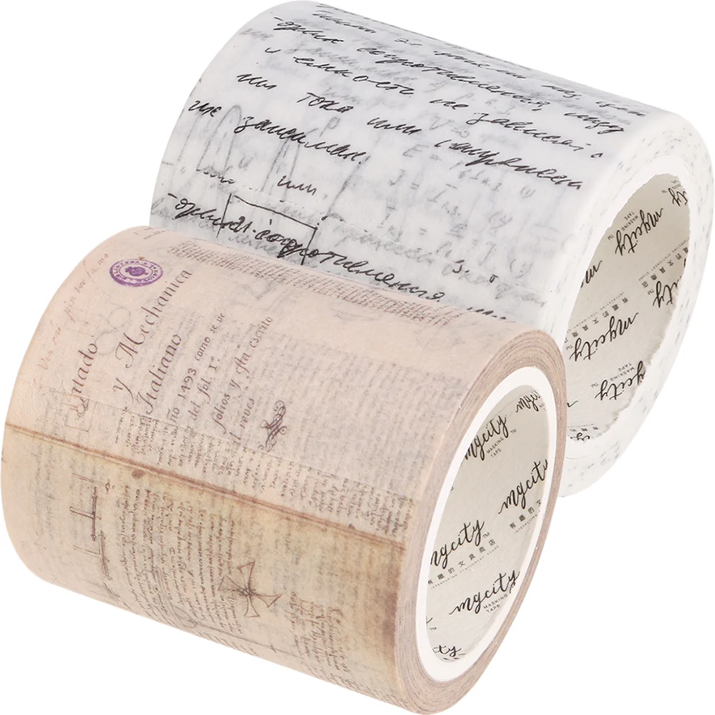 

2 Pcs Gothic Tape Gummed Paper Tape Scrapboking Washi Tape Vintage DIY Paper Tape Japanese Paper Decorative Tapes Washi Tape Set